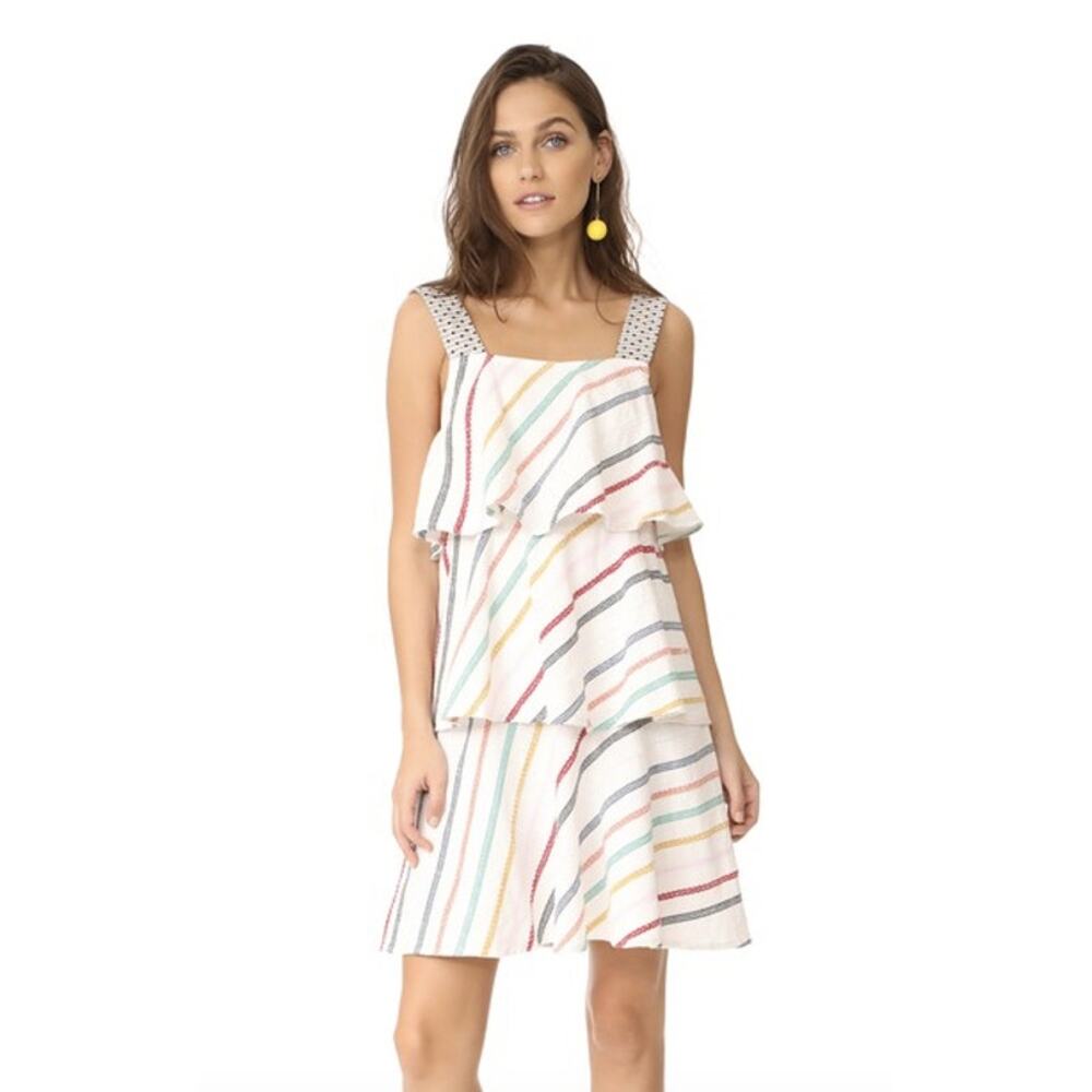 ACE & JIG Simon Tiered Mini Dress Merry Small S